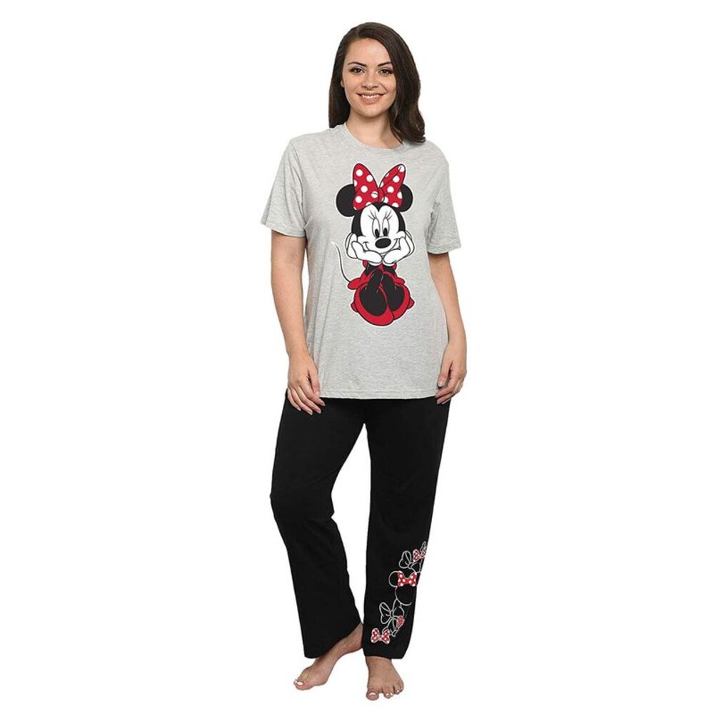 New Womens Plus Size Minnie Mouse T-Shirt & Pajama Pants 2-PC Set (Size 2X)